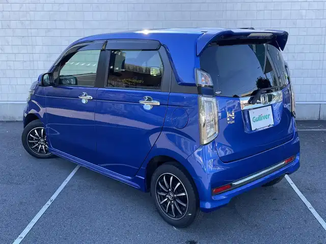 ホンダ Ｎ ＷＧＮ カスタムGSSパッケージⅡ 静岡県 2018(平30)年 4.2万km 青Ｍ ワンオーナー　/アイドリングストップ　/ETC　/ハーフレザー　/シートヒーター　/純正ナビ　/バックカメラ　/Bluetooth　/プッシュスタート　/ウィンカーミラー/スマートキー/　