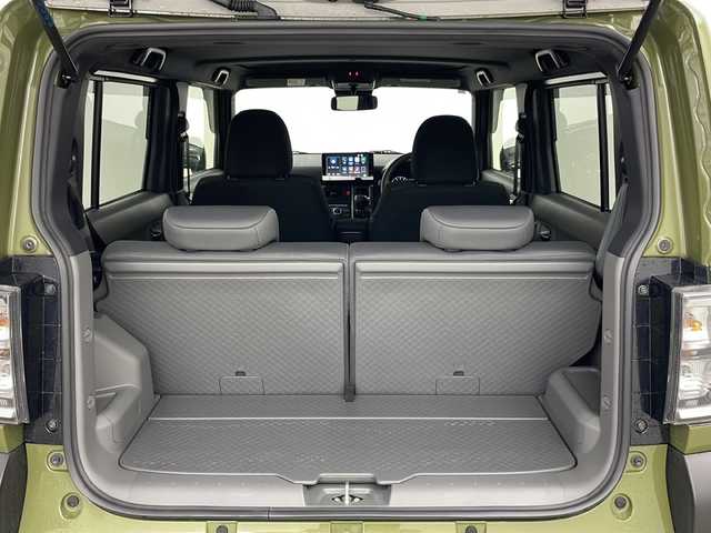 ダイハツ タフト G ダーククロムベンチャー 道央・札幌 2024(令6)年 0.7万km フォレストカーキメタリック ・９インチ純正ディスプレイオーディオ/・ＴＶ・ＢＴ・ＨＤＭＩ・ＡｐｐｌｅＣａｒＰｌａｙ・ＡｎｄｒｏｉｄＡｕｔｏ/・スマートアシスト/・衝突軽減ブレーキ/・先行車発進お知らせ機能/・車線逸脱警報/・標識認識機能/・ふらつき警報/・クリアランスソナー/・バックカメラ/・スカイルーフ/・電動パーキング/・ミラーヒーター/・ステアリングスイッチ/・ミラーヒーター/・ＰＷＲスイッチ/・オートライトマチックハイビーム/・ドアバイザー/・ＬＥＤヘッドライト・フォグ/・革巻きステアリング/・スマートキー/・スペアキー/・アイドリングストップ