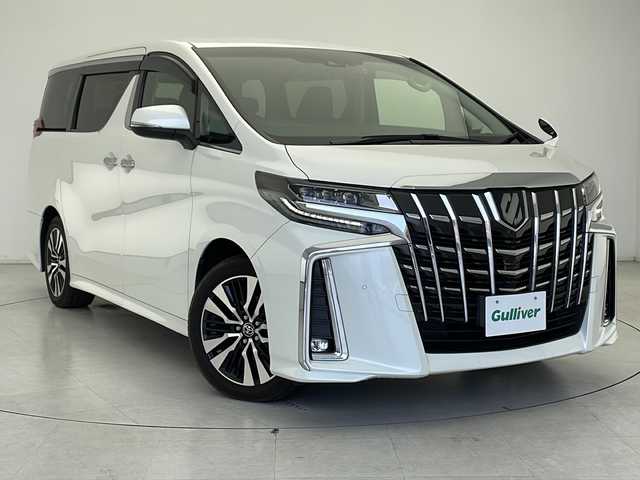 トヨタ アルファード S Cパッケージ 千葉県 2021(令3)年 5.3万km ホワイトパールクリスタルシャイン 純正フリップダウンモニター（V12T-R68C）/ブラインドスポットモニター/レーダークルーズコントロール/コーナーセンサー/レーンキープアシスト/衝突軽減ブレーキ/純正メモリナビ/　Bluetooth/フルセグTV/CD/DVD/USB/Miracast/バックカメラ/ビルトインETC2.0/社外ドライブレコーダー前後/デジタルインナーミラー/ステアリングヒーター/両側パワースライドドア/レザーシート（黒）/パワーシート（前席/2列目）/LEDヘッドライト/オートライト/オートハイビーム/純正18インチアルミホイール