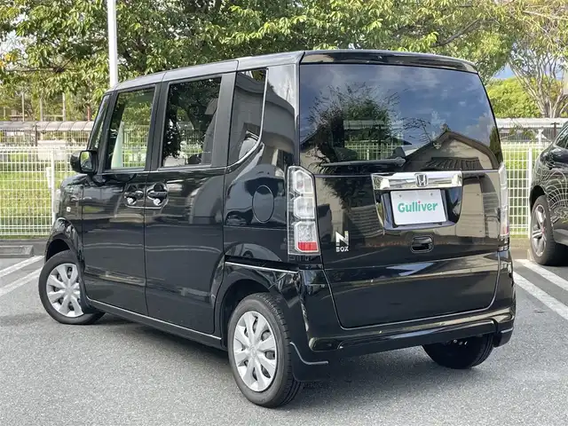ホンダ Ｎ ＢＯＸ G 静岡県 2014(平26)年 7.6万km スマートブラック 純正ナビ/ワンセグTV　AM/FM　BT　CD/DVD/バックカメラ/前方ドライブレコーダー/アイドリングストップ/プッシュスタート/両側スライドドア/ETC/ハロゲンライト/フォグランプ/純正フロアマット/純正ドアバイザー/スペアキー1本/記録簿/取扱説明書