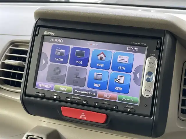 ホンダ Ｎ ＢＯＸ G 静岡県 2014(平26)年 7.6万km スマートブラック 純正ナビ/ワンセグTV　AM/FM　BT　CD/DVD/バックカメラ/前方ドライブレコーダー/アイドリングストップ/プッシュスタート/両側スライドドア/ETC/ハロゲンライト/フォグランプ/純正フロアマット/純正ドアバイザー/スペアキー1本/記録簿/取扱説明書
