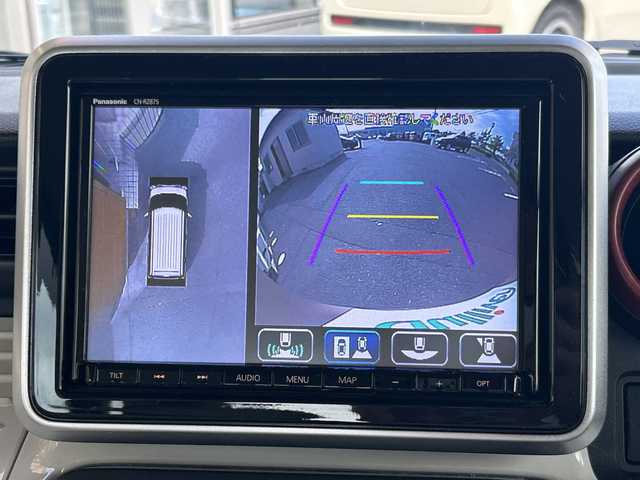マツダ フレアワゴン ハイブリッド XS 福島県 2023(令5)年 3.9万km ピンクⅡ 純正ナビゲーション/型番：CN-RZ875/【CD/DVD/SD/USB/BT/TV】/全方位モニター/ビルトインETC/ドライブレコーダー/両側電電動スライドドア/衝突被害軽減ブレーキ/車線逸脱警報/クルーズコントロール/アイドリングストップ/前席シートヒーター/シートバックテーブル/リアサーキュレーター/リアドアロールサンシェード/LEDオートライト/純正フロアマット/ドアバイザー