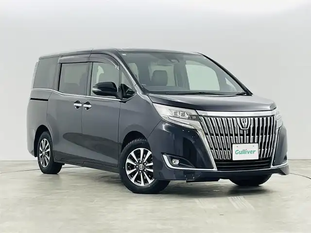 トヨタ エスクァイア Gi プレミアムパッケージ 福島県 2017(平29)年 14.1万km スパークリングブラックパールクリスタルシャイン トヨタセーフティセンス/・オートハイビーム/・車線逸脱警報装置/・横滑り防止装置/・衝突被害軽減ブレーキ/純正ナビゲーション/・型番：NSZT-Y66T/・ETC2.0/・バックカメラ/・純正後席ディスプレイ(V12T-R66C)/両側パワースライドドア/ハーフレザーシート/・シートヒーター/・エアシート/革巻きステアリング/・ステアリングスイッチ/・クルーズコントロール/・ステアリングヒーター/電動格納ミラー/・ウィンカーミラー/・オートミラー/USB充電ポート/LEDヘッドライト/・オートライト/・フォグランプ/MTモード付AT/純正フロアマット/純正ドアバイザー/積込み夏タイヤ/・7mm/・195/65R15