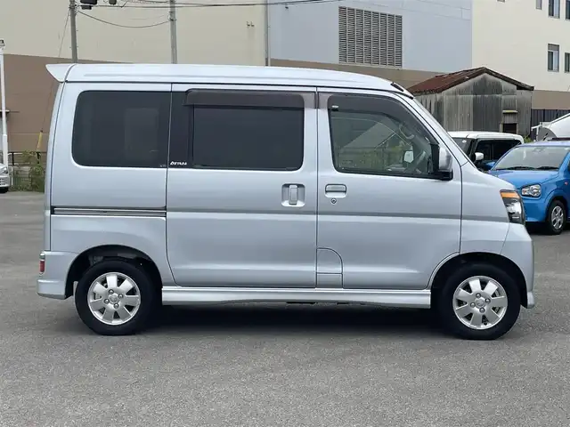 ダイハツ アトレー ワゴン カスタム ターボ RS 山形県 2013(平25)年 2万km ブライトシルバーメタリック 4WD/ターボ/カーオーディオ/　　【CD　AM/FM】/両側イージークローザードア/HIDヘッドライト/純正13インチアルミホイール/純正フロアマット/パワーウィンドウ/ドアバイザー/AAC/電動格納ミラー/フォグランプ/リモコンキー/ETC