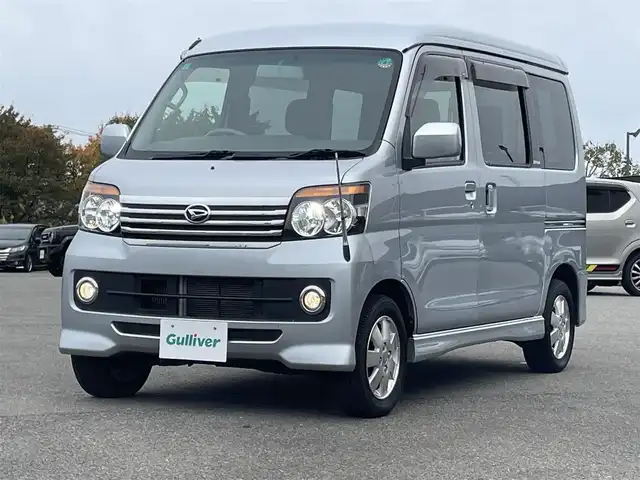 ダイハツ アトレー ワゴン カスタム ターボ RS 山形県 2013(平25)年 2万km ブライトシルバーメタリック 4WD/ターボ/カーオーディオ/　　【CD　AM/FM】/両側イージークローザードア/HIDヘッドライト/純正13インチアルミホイール/純正フロアマット/パワーウィンドウ/ドアバイザー/AAC/電動格納ミラー/フォグランプ/リモコンキー/ETC