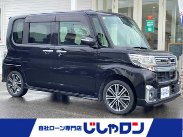 ダイハツ タント カスタム RS SAⅡ 秋田県 2016(平28)年 12.1万km ブラックマイカメタリック (株)IDOMが運営する【じしゃロン秋田店】の自社ローン対象車両になります。こちらは現金ご利用時の価格です。自社ローンご希望の方は別途その旨お申付け下さい。/スマートアシストII/衝突回避支援ブレーキ/衝突警報機能(対車両・対歩行者)/車線逸脱警報機能/誤発進抑制制御機能（前方・後方）/先行車発進お知らせ機能/純正SDナビ【CD/DVD/SD/Bluetooth/USB/AUX/iPod】/フルセグTV/両側パワースライドドア/ETC/前方ドライブレコーダー/LEDヘッドライト/後方コーナーセンサー
