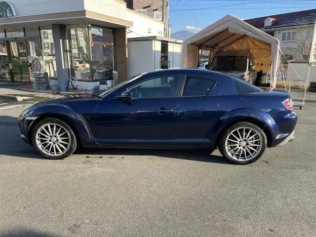 マツダ ＲＸ－８ タイプ S 長野県 2007(平19)年 7.5万km ストーミーブルーマイカ ワンセグテレビ/AM/FM/Bluetooth/フォグランプ/BOSEスピーカー/純正フロアマット/カードキー/電動格納ミラー/ノーマルタイヤ有/パワーウィンドウ/社外18インチAW