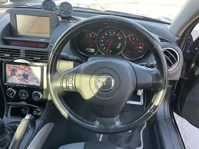 マツダ ＲＸ－８ タイプ S 長野県 2007(平19)年 7.5万km ストーミーブルーマイカ ワンセグテレビ/AM/FM/Bluetooth/フォグランプ/BOSEスピーカー/純正フロアマット/カードキー/電動格納ミラー/ノーマルタイヤ有/パワーウィンドウ/社外18インチAW