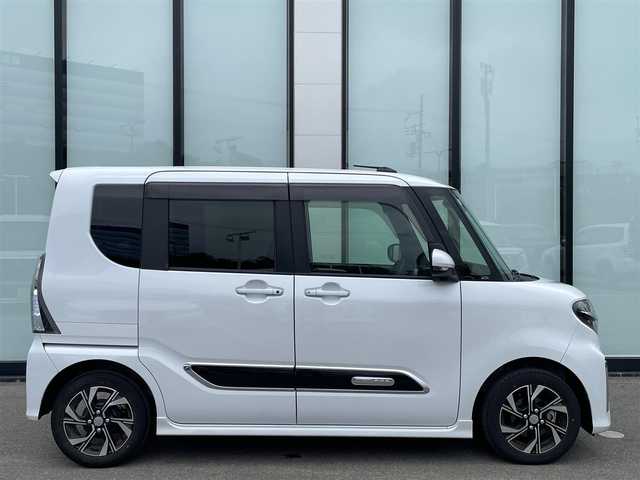 ダイハツ タント カスタム X スタイルセレクション 大阪府 2021(令3)年 1.5万km シャイニングホワイトパール 純正ナビ/   フルセグTV/CD/DVD/Bluetooth/USB/バックモニター/衝突軽減ブレーキ/コーナーセンサー/横滑り防止装置/両側パワースライドドア/アイドリングストップ/ステアリングスイッチ/ドライブレコーダー/純正14インチアルミホイール/ハーフレザーシート/プッシュスタート/スマートキー/ＬＥＤライト/禁煙車