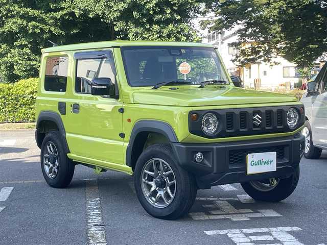 スズキ ジムニー XC 神奈川県 2023(令5)年 1.3万km キネティックイエロー ワンオーナー/セーフティサポート/ーデュアルセンサーブレーキ/ー誤発進抑制機能/ー車線逸脱警報/ーハイビームアシスト/社外ナビ/CD/DVD/地デジ/Bluetooth/バックカメラ/ETC車載器/クルーズコントロール/アイドリングストップ/LEDヘッドランプ/オートライト/シートヒーター(運転席/助手席)/スマートキー/スペアキーあり/保証書/取説あり