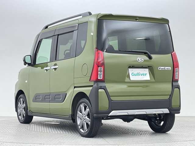 ダイハツ タント ファンクロスターボ 新潟県 2023(令5)年 1.2万km フォレストカーキメタリック ４WD/ワンオーナー/禁煙車/スマートアシスト/純正メモリナビ/　　CD/DVD/AM/FM/フルセグ/BT/SD/アラウンドビューモニター/両側パワースライドドア/ウェルカムパワースライドドア/HIDオートライト/前席シートヒーター/純正15インチアルミホイール付/アイドリングストップ/ナビ一体型ドライブレコーダー/電動パーキングブレーキ/オートブレーキホールド/リアサンシェード/リアパーソナルデーブル/スマートキー/ETC