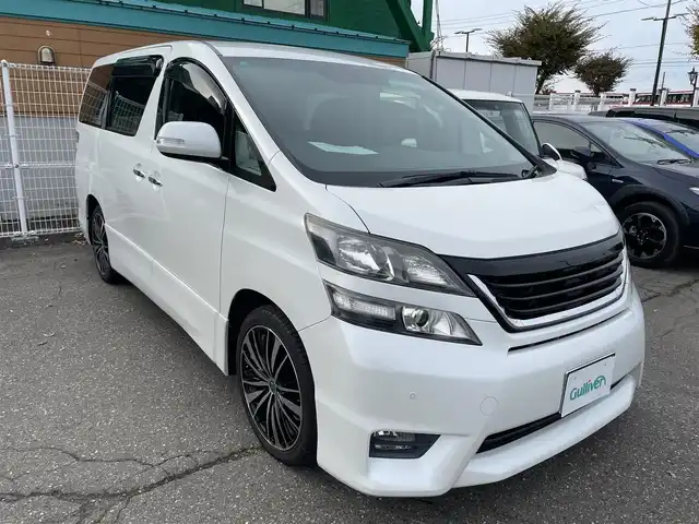 トヨタ ヴェルファイア 2．4Z プラチナセレクション 新潟県 2009(平21)年 9.6万km ホワイトパールクリスタルシャイン HDDナビ　型式CN-HW880D/CD/DVD/BT/ETC/バックカメラ/両側パワースライドドア/フルセグ