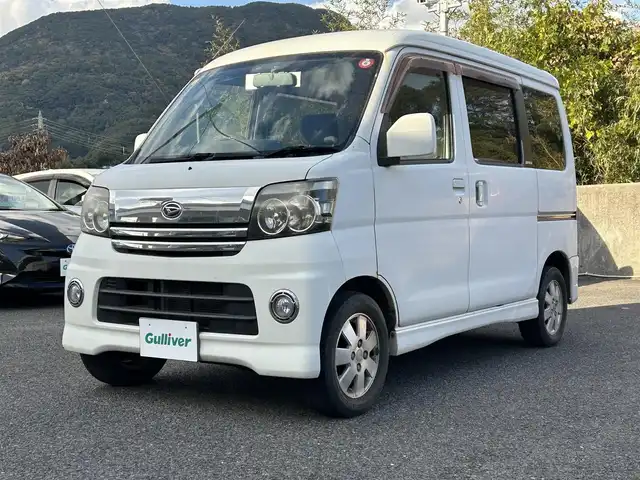 ダイハツ アトレー ワゴン カスタム ターボ RS 長崎県 2006(平18)年 14.3万km ホワイト 社外SDナビ(FM/AM/CD/DVD/フルセグTV)/ETC/フロアマット/ドアバイザー/電動格納ミラー/ABS/スペアキー