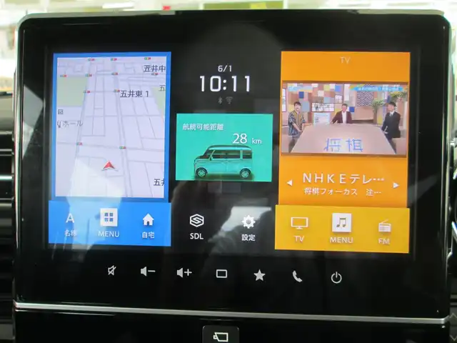 スズキ スペーシア カスタム HYBRID XS ターボ 千葉県 2022(令4)年 3.2万km ブルーイッシュブラックパール3 9インチスズキコネクトナビ、フルセグTV/全方位モニター/オーディオ【CD/DVD/Bluetooth/USB】/デュアルカメラブレーキサポート/両側パワースライドドア/LEDヘッドライト&LEDフォグ/純正14インチアルミホイール/ウィンカードアミラー/ヘッドアップディスプレイ/レーダークルーズコントロール/ハーフレザーシート&運転席シートヒーター/スイッチ付き革巻きステアリング/パドルシフト/オートマチックハイビーム/ビルトインETC/保証書/取扱説明書/スペアキー/ナビ説明書