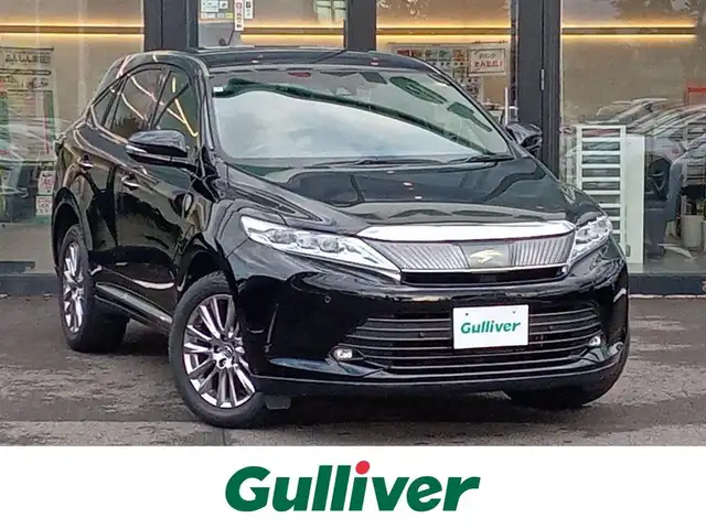 トヨタ ハリアー プレミアム 福井県 2018(平30)年 6.7万km ブラック 社外9インチナビ（X9Z）/・（フルセグTV/CD/DVD/Bluetooth/USB/HDMI）/バックカメラ/Toyota Safety Sense P/レーンキープアシスト/クリアランスソナー/レーダークルーズコントロール/D席パワーシート/ETC/ドライブレコーダー/オートブレーキホールド/ステアリングリモコン/オートLEDヘッドライト/電動格納ウィンカーミラー/オートマチックハイビーム/純正18インチAW