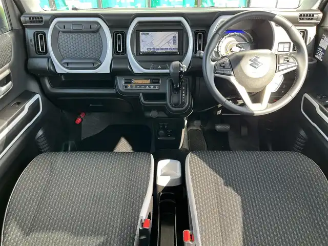 スズキ ハスラー HYBRID X 奈良県 2022(令4)年 2.3万km ピュアホワイトP ＫＥＮＷＯＯＤナビ(MDV-D209BT)/（ＢＴ／ＣＤ／ＤＶＤ）/レーダークルーズコントロール/バックカメラ/後方コーナーセンサー/衝突軽減システム/アシストレーンキープ/前席シートヒーター/ＬＥＤヘッドライト/オートライト/アイドリングストップ/前方ドライブレコーダー/ＥＴＣ/純正15インチＡＷ/保証書/取り扱い説明書/スペアキーX1