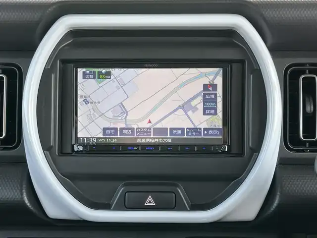 スズキ ハスラー HYBRID X 奈良県 2022(令4)年 2.3万km ピュアホワイトP ＫＥＮＷＯＯＤナビ(MDV-D209BT)/（ＢＴ／ＣＤ／ＤＶＤ）/レーダークルーズコントロール/バックカメラ/後方コーナーセンサー/衝突軽減システム/アシストレーンキープ/前席シートヒーター/ＬＥＤヘッドライト/オートライト/アイドリングストップ/前方ドライブレコーダー/ＥＴＣ/純正15インチＡＷ/保証書/取り扱い説明書/スペアキーX1