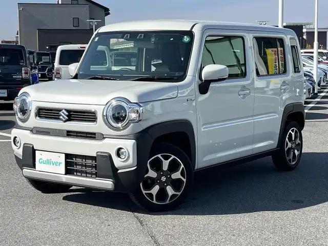 スズキ ハスラー HYBRID X 奈良県 2022(令4)年 2.3万km ピュアホワイトP ＫＥＮＷＯＯＤナビ(MDV-D209BT)/（ＢＴ／ＣＤ／ＤＶＤ）/レーダークルーズコントロール/バックカメラ/後方コーナーセンサー/衝突軽減システム/アシストレーンキープ/前席シートヒーター/ＬＥＤヘッドライト/オートライト/アイドリングストップ/前方ドライブレコーダー/ＥＴＣ/純正15インチＡＷ/保証書/取り扱い説明書/スペアキーX1