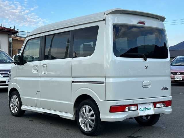 スズキ エブリィ ワゴン PZターボ スペシャル ハイルーフ 山梨県 2022(令4)年 3.2万km パールホワイト 4WD/ターボ車/純正SDナビ/　(CD/DVD/USB/SD/iPod/BT/TV)/オートステップ/両側パワースライドドア/衝突軽減ブレーキ/レーンキープアシスト/HIDオートライト/フォグランプ/シートヒーター/純正アルミホイール/コーナーセンサー/プッシュスタート/ETC