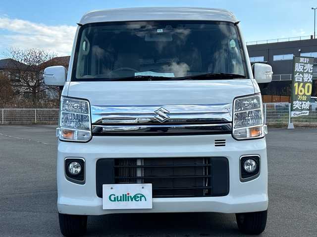 スズキ エブリィ ワゴン PZターボ スペシャル ハイルーフ 山梨県 2022(令4)年 3.2万km パールホワイト 4WD/ターボ車/純正SDナビ/　(CD/DVD/USB/SD/iPod/BT/TV)/オートステップ/両側パワースライドドア/衝突軽減ブレーキ/レーンキープアシスト/HIDオートライト/フォグランプ/シートヒーター/純正アルミホイール/コーナーセンサー/プッシュスタート/ETC