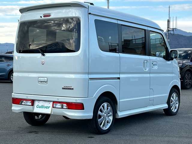 スズキ エブリィ ワゴン PZターボ スペシャル ハイルーフ 山梨県 2022(令4)年 3.2万km パールホワイト 4WD/ターボ車/純正SDナビ/　(CD/DVD/USB/SD/iPod/BT/TV)/オートステップ/両側パワースライドドア/衝突軽減ブレーキ/レーンキープアシスト/HIDオートライト/フォグランプ/シートヒーター/純正アルミホイール/コーナーセンサー/プッシュスタート/ETC