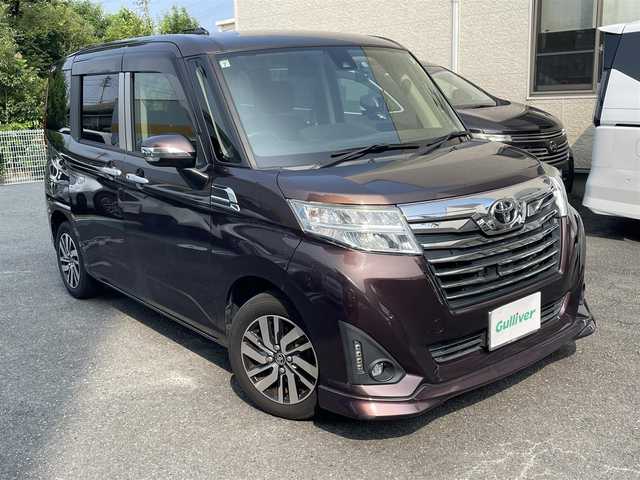 トヨタ ルーミー カスタムG S 静岡県 2017(平29)年 6.3万km プラムブラウンパールクリスタルシャイン ワンオーナー/純正9インチナビ/フルセグTV/DVD/CD/SD/MSV/BT/バックカメラ/両側パワースライドドア/衝突軽減ブレーキ/レーンキープアシスト/クルーズコントロール/前方ドライブレコーダー/ビルトインETC/LEDヘッドライト/LEDフォグライト/ステアリングスイッチ/スマートキー×2/保証書/取扱説明書/ナビ取扱説明書