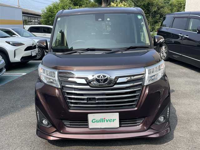 トヨタ ルーミー カスタムG S 静岡県 2017(平29)年 6.3万km プラムブラウンパールクリスタルシャイン ワンオーナー/純正9インチナビ/フルセグTV/DVD/CD/SD/MSV/BT/バックカメラ/両側パワースライドドア/衝突軽減ブレーキ/レーンキープアシスト/クルーズコントロール/前方ドライブレコーダー/ビルトインETC/LEDヘッドライト/LEDフォグライト/ステアリングスイッチ/スマートキー×2/保証書/取扱説明書/ナビ取扱説明書