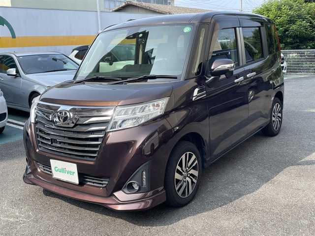 トヨタ ルーミー カスタムG S 静岡県 2017(平29)年 6.3万km プラムブラウンパールクリスタルシャイン ワンオーナー/純正9インチナビ/フルセグTV/DVD/CD/SD/MSV/BT/バックカメラ/両側パワースライドドア/衝突軽減ブレーキ/レーンキープアシスト/クルーズコントロール/前方ドライブレコーダー/ビルトインETC/LEDヘッドライト/LEDフォグライト/ステアリングスイッチ/スマートキー×2/保証書/取扱説明書/ナビ取扱説明書