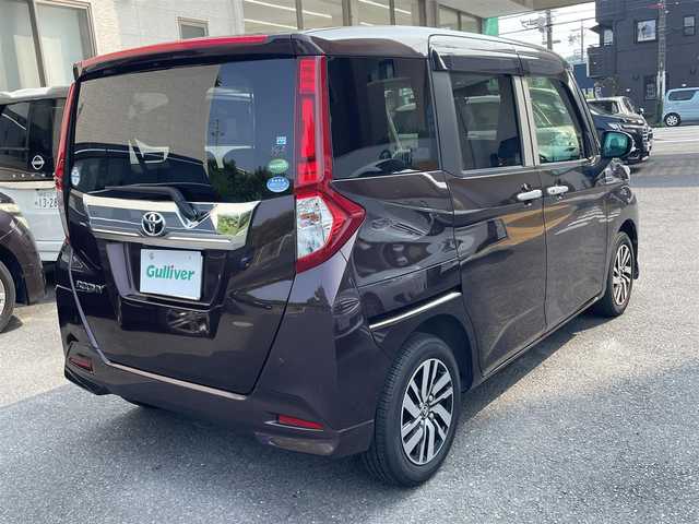 トヨタ ルーミー カスタムG S 静岡県 2017(平29)年 6.3万km プラムブラウンパールクリスタルシャイン ワンオーナー/純正9インチナビ/フルセグTV/DVD/CD/SD/MSV/BT/バックカメラ/両側パワースライドドア/衝突軽減ブレーキ/レーンキープアシスト/クルーズコントロール/前方ドライブレコーダー/ビルトインETC/LEDヘッドライト/LEDフォグライト/ステアリングスイッチ/スマートキー×2/保証書/取扱説明書/ナビ取扱説明書
