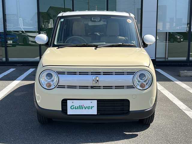 スズキ ラパン X 岐阜県 2021(令3)年 5.6万km 黄 純正8インチナビ/フルセグ/全方位カメラ/バックモニター/シートヒーター/レーンキープアシスト/前後ドライブレコーダー/純正アルミ/スペアキー/LEDヘッドライト/Bluetooth