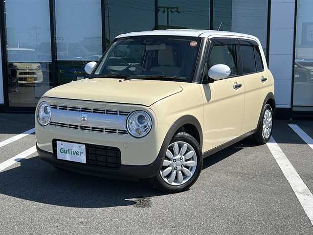 スズキ ラパン X 岐阜県 2021(令3)年 5.6万km 黄 純正8インチナビ/フルセグ/全方位カメラ/バックモニター/シートヒーター/レーンキープアシスト/前後ドライブレコーダー/純正アルミ/スペアキー/LEDヘッドライト/Bluetooth