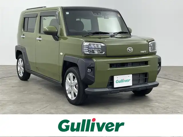 ダイハツ タフト G 大分県 2020(令2)年 1.6万km フォレストカーキメタリック 純正ナビ/（フルセグ/CD/DVD/Bluetooth）/スマートアシスト/・衝突軽減ブレーキ/・レーンアシスト/・踏み間違え防止/・オートハイビーム/バックカメラ/前後ドライブレコーダー/オートブレーキホールド/電動パーキングブレーキ/クリアランスソナー/純正アルミホイール/保証書・取扱説明書