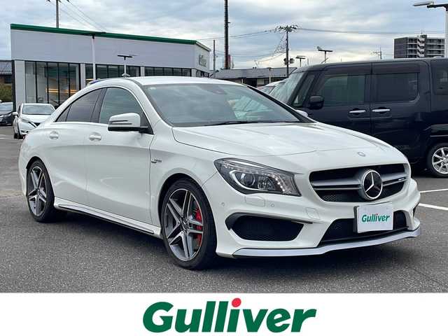 メルセデス・ベンツ ＣＬＡ４５ 4マチック 新潟県 2014(平26)年 4.6万km パール 純正ナビ/（DTV/CD/Bluetooth）/衝突軽減/レーンキープアシスト/クルーズコントロール/BSM/バックカメラ/コーナーセンサー/パドルシフト/ドライブレコーダー/レザーシート/シートヒーター/パワーシート/シートメモリ/フロアマット/LEDヘッドライト/フォグランプ/ウィンカーミラー
