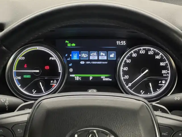 トヨタ カムリ WS 三重県 2019(令1)年 6.9万km プラチナホワイトパールマイカ ハイブリッド/FF/MTモード付フロアCVT/純正 9インチナビ NSZT-Y68T/（AM/FM/CD/DVD/TV/SD/SDREC/Bluetooth）/バックガイドモニター/ビルトイン ETC/Toyota Safety Sense/・PCS：プリクラッシュセーフティ/・LDA：レーンディパーチャーアラート（ステアリング制御付）/・レーダークルコン（全車速追従機能付）/・オートハイビーム/・【OP】インテリジェントクリアランスソナー［パーキングサポートブレーキ（静止物）］/装備/・ハーフレザーシート/・パワーシート（D8way＋ランバーサポート）/・左右独立オートエアコン/・EPB：電子パーキングブレーキ/・オートライト/・LED ヘッドランプ＋フロントフォグランプ/・ステアリングスイッチ/・純正17inAW/・保/取/・D記録簿 R1/R2/R3/R4/R6/・スマートキーx2/など