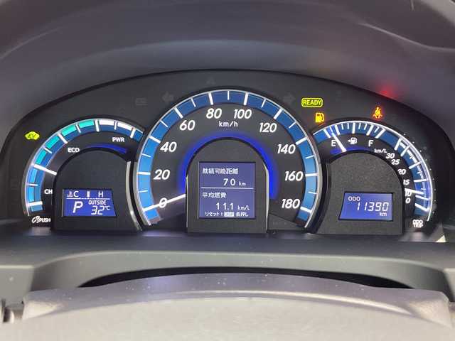 トヨタ カムリ ハイブリット Gパッケージ 栃木県 2013(平25)年 1.2万km ホワイトパールクリスタルシャイン Panasonicメモリナビ/（CD/DVD）/サンルーフ/バックカメラ/ETC/パワーシート/（D席のみ）/純正アルミホイール/純正フロアマット/オートライト/カーテンエアバック/スマートキー/プッシュスタート