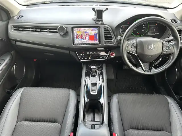 ホンダ ヴェゼル ハイブリッド Z ホンダセンシング 静岡県 2019(令1)年 3.8万km クリスタルブラックパール 純正ナビ/　（Bluetooth/DVD/CD）/フルセグTV/バックカメラ/衝突被害軽減システム/追従クルーズコントロール/レーンキープアシスト/横滑り防止装置/ハーフレザーシート/前席シートヒーター/純正ビルトインETC/前後ドライブレコーダー/プッシュスタート/スマートキー/純正フロアマット/純正17インチアルミホイール/保証書/取扱説明書