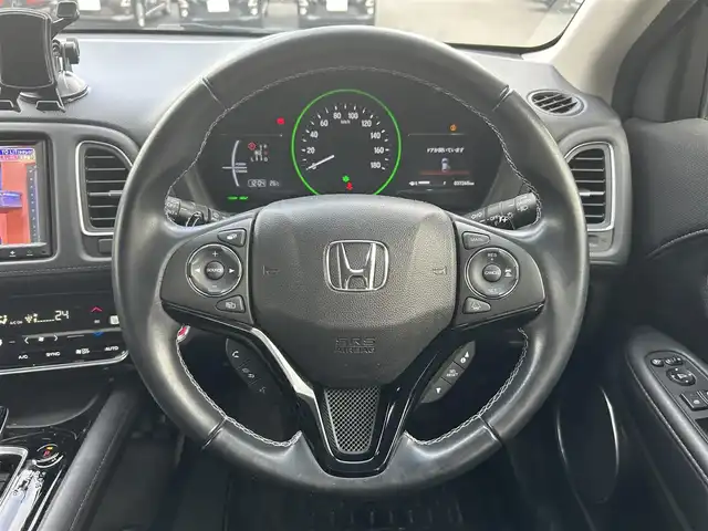 ホンダ ヴェゼル ハイブリッド Z ホンダセンシング 静岡県 2019(令1)年 3.8万km クリスタルブラックパール 純正ナビ/　（Bluetooth/DVD/CD）/フルセグTV/バックカメラ/衝突被害軽減システム/追従クルーズコントロール/レーンキープアシスト/横滑り防止装置/ハーフレザーシート/前席シートヒーター/純正ビルトインETC/前後ドライブレコーダー/プッシュスタート/スマートキー/純正フロアマット/純正17インチアルミホイール/保証書/取扱説明書