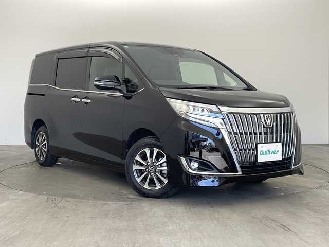 トヨタ エスクァイア Gi 兵庫県 2018(平30)年 1万km ブラック ・トヨタセーフティーセンス/・プリクラッシュセーフティ（レーザーレーダー＋単眼カメラ方式）/・レーンディパーチャーアラート/・オートマチックハイビーム/・先行車発進告知機能/・クルーズコントロール/・社外ナビ＆BT＆DVD＆CD/・バックカメラ/・両側パワースライドドア/・合皮シート/・前席シートヒーター/・革巻きステアリング/・ステアリングリモコン/・アイドリングストップ/・純正前ドライブレコーダー/・ETC/・スマートキー/・プッシュスタート/・フロアマット/・純正15インチアルミホイール/・社外15インチアルミホイール付冬タイヤ車載/・LEDヘッドライト/・LEDフロントフォグ/・オートライト/・ナノイー/・助手席側シートバックテーブル