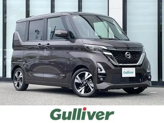 日産 ルークス HWS Gターボ プロパイロットED 大阪府 2020(令2)年 1.5万km アッシュブラウンM 禁煙車/ハンズフリーオートスライドドア/両側パワースライドドア/360°セーフティーアシスト/・インテリジェントエマージェンシーブレーキ/・インテリジェントルームミラー/・車線逸脱防止支援システム/・ふらつき警報/・プロパイロット/純正9インチSDナビ/(地図SD未挿入の為、機能未確認)/バックカメラ/革巻きステアリング/ステアリングスイッチ/LEDヘッドライト/LEDフォグ/プッシュスタート/アイドリングストップ/ビルトインETC/スマートキー/純正15インチAW/純正フロアマット/ロールアップサンシェード/プラズマクラスター付ミラーリングファン/シートバックテーブル