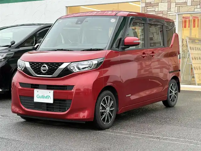 日産 ルークス X 徳島県 2020(令2)年 2.5万km スパークリングレッドM 社外ナビ/プッシュスタート/片側パワースライドドア/バックカメラ/アラウンドビューモニター/ETC/社外フロアマット/ドライブレコーダー前のみ/先行車発進お知らせ/速度標識標準/道路標識標準/ふらつき警報/レーンキープアシスト/盗難防止装置/純正ホイールキャップ