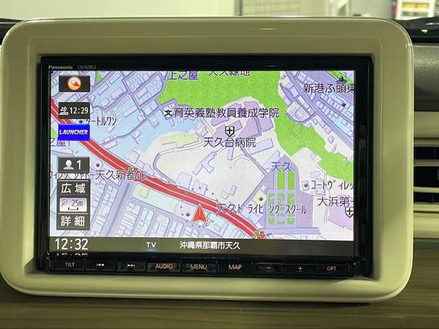 スズキ ラパン X 沖縄県 2020(令2)年 3.2万km フレンチミントパールメタリック 禁煙車/ワンオーナー/9インチ純正ディーラーOPナビ/【CD/DVD/BT/フルセグTV】/全方位カメラ/ETC/前後ドライブレコーダー/社外シートカバー/シートヒーター/レーダーブレーキ/スマートキー