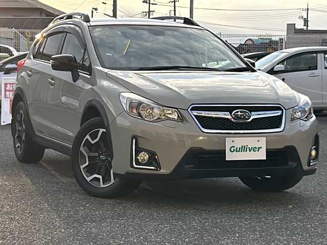 スバル インプレッサ ＸＶ 2．0i アイサイト プラウドED 愛知県 2016(平28)年 8.7万km デザートカーキ 登録時走行距離86696km/純正メモリナビ/(フルセグテレビ.FM.AM.Bluetooth)/純正17インチAW/純正フロアマット/バックカメラ/アイドリングストップ/ルーフレール/ウィンカーミラー/クルーズコントロール/ドアバイザー/プッシュスタート/パドルシフト/スマートキー/ドライブレコーダー/ETC/保証書/取扱説明書