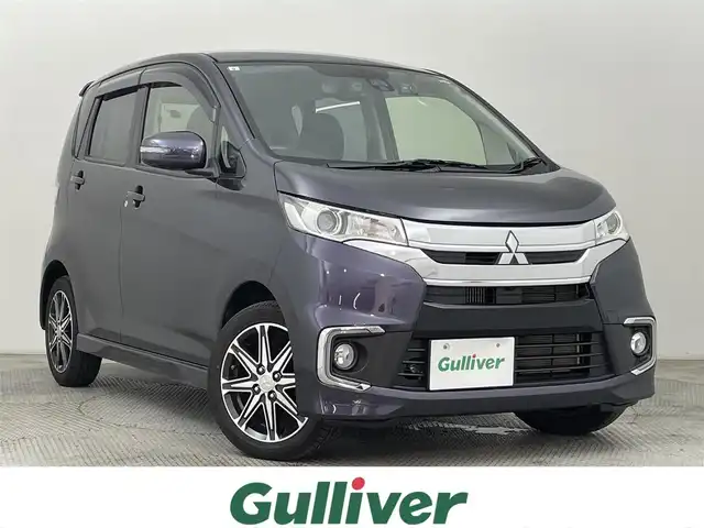 三菱 ｅＫカスタム T　セーフティPKG 道央・札幌 2018(平30)年 4.3万km パープリッシュネイビーパール ・４WD/・寒冷地仕様/・社外メモリーナビ/　CD/DVD/SD/BT/フルセグ/・全方位カメラ/・前後ドライブレコーダー/・ETC/・衝突軽減ブレーキ/・クルーズコントロール/・オートハイビーム/・アイドリングストップ/・運転席シートヒーター/・キセノンライト/・フォグライト/・オートライト/・ステアリングスイッチ/・プッシュスタート/・スマートキー/・エンジンスターター/・フロアマット/・ドアバイザー/・新車時保証書/・取扱説明書