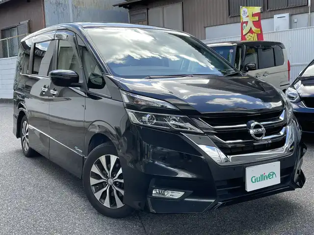 日産 セレナ ハイウェイスター プロパイロットED 愛知県 2017(平29)年 6.6万km ダイヤモンドブラック 純SDナビテレビ/フルセグテレビ/純フリップダウンモニター/両側パワースライドドア/プロパイロット/バックカメラ/ドライブレコーダー/エマージェンシーブレーキ/純16インチAW/社外AW付スタッドレスタイヤ車載