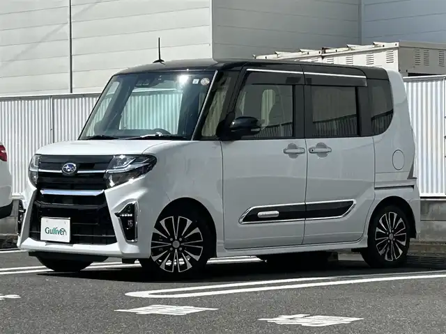 スバル シフォン カスタムRS スマートアシスト 群馬県 2021(令3)年 2.1万km ブラックマイカメタリック/シャイニングホワイトパール ワンオーナー/純正ナビ(FM・AM/CD・DVD/BT)/フルセグテレビ/ビルトインETC/プリクラッシュ/横滑り防止装置/バックカメラ/スマートキー×1/ドラレコ前方/純正フロアマット/純正アルミホイール/LEDヘッドライト/オートライト/エアバッグ(W+サイド)/ハーフレザーシート/シートヒーター(D+N席)/純正ドアバイザー/プッシュスタート/コーナーセンサー前後/電格ミラー/取扱説明書/保証書/記録簿