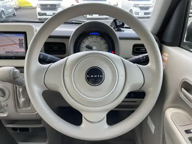 スズキ ラパン G 群馬県 2018(平30)年 8.1万km アーバンブラウンパールメタリック スズキセーフティサポート/社外ナビ/（FM/AM/SD/CD/DVD/BT）/ワンセグTV/バックカメラ/ビルトインETC/ドラレコ/純正フロアマット/純正ホイールCP/プッシュスタート/保証書/取説/記録簿/スペアキー