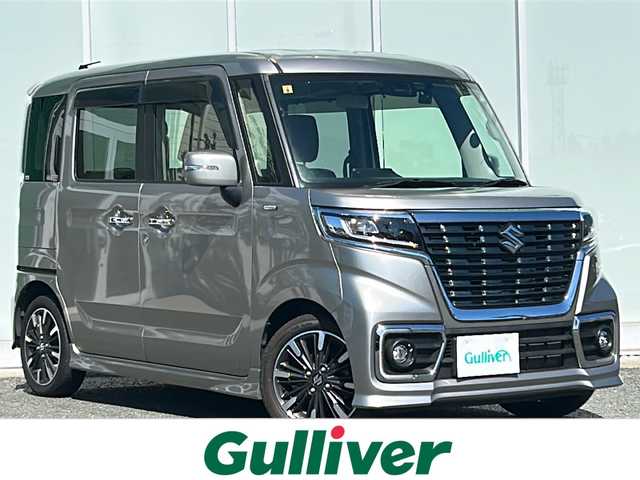 スズキ スペーシア カスタム HYBRID XS 福岡県 2020(令2)年 8.5万km スチールシルバーM ・社外ナビKENWOOD/-BT/フルセグTV/CD/DVD/SD/FM/AM/・バックカメラ/・衝突軽減ブレーキ/・クリアランスソナー/・車線逸脱警報/・横滑り防止装置/・両側パワースライドドア/・前後ドライブレコーダー/・後席サーキュレーター/・シートヒーター/・オートライト/・ETC/・純正アルミ15インチ/・LEDヘッドライト/・フォグランプ/・プッシュスタート/・スマートキー