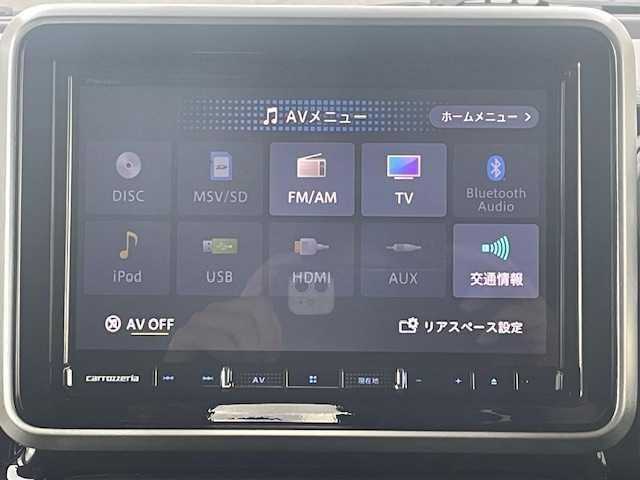 スズキ スペーシア カスタム HYBRID XS 青森県 2022(令4)年 1.5万km ピュアホワイトP ４ＷＤ/HV/社外ナビ（フルセグ/AM/FM）/両側パワースライドドア/リアサーキュレーター/D/N席シートヒーター/パーキングセンサー/コーナーセンサー/衝突軽減システム/横滑り防止装置/アイドリングストップ/165/55/15純正アルミホイール夏タイヤ/社外エンジンスターター/スペアキー/ＥＴＣ/保証書/取扱説明書