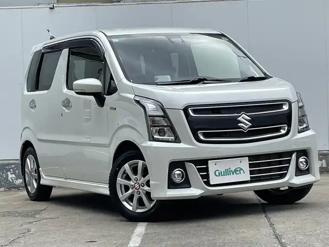 スズキ ワゴンＲ スティングレー HYBRID X 青森県 2018(平30)年 3.3万km ピュアホワイトP 4WD/デュアルセンサーブレーキサポート/ドライブレコーダー/アイドリングストップ/社外メモリナビ/[FM/AM/CD/DVD/SD/USB/BT/HDMI]/フルセグTV/社外エンジンスターター/オートマチックハイビーム/ヘッドアップディスプレイ/ステアリングリモコン/純正ドアバイザー/電格ミラー/保証書/取扱説明書