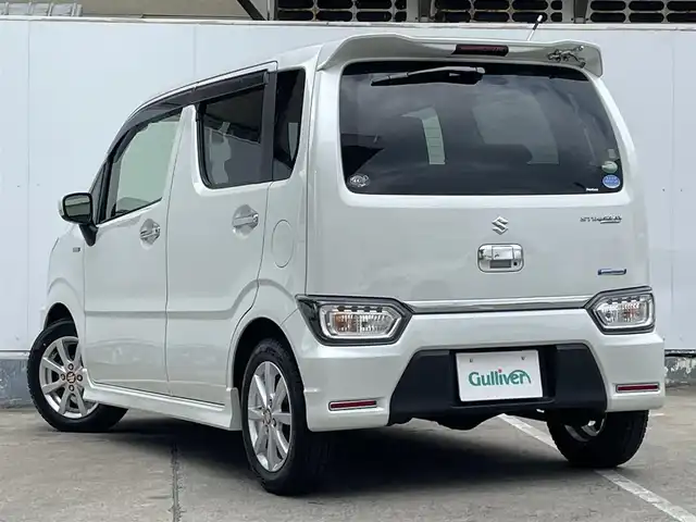 スズキ ワゴンＲ スティングレー HYBRID X 青森県 2018(平30)年 3.3万km ピュアホワイトP 4WD/デュアルセンサーブレーキサポート/ドライブレコーダー/アイドリングストップ/社外メモリナビ/[FM/AM/CD/DVD/SD/USB/BT/HDMI]/フルセグTV/社外エンジンスターター/オートマチックハイビーム/ヘッドアップディスプレイ/ステアリングリモコン/純正ドアバイザー/電格ミラー/保証書/取扱説明書